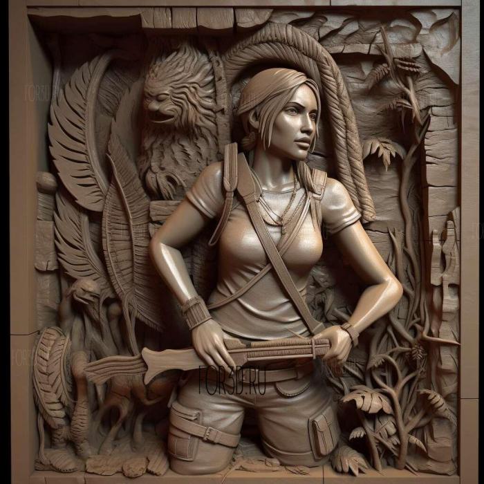 Lara Croft Go 1 stl model for CNC